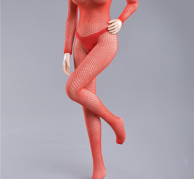 Fire Girl Toys Red Soldier Wardrobe Series Seamless Mesh Socks for Scale Action Figures and Not [TOYBARJAPAN] FG-YC-003E Women's 1/6 (Body, Head,