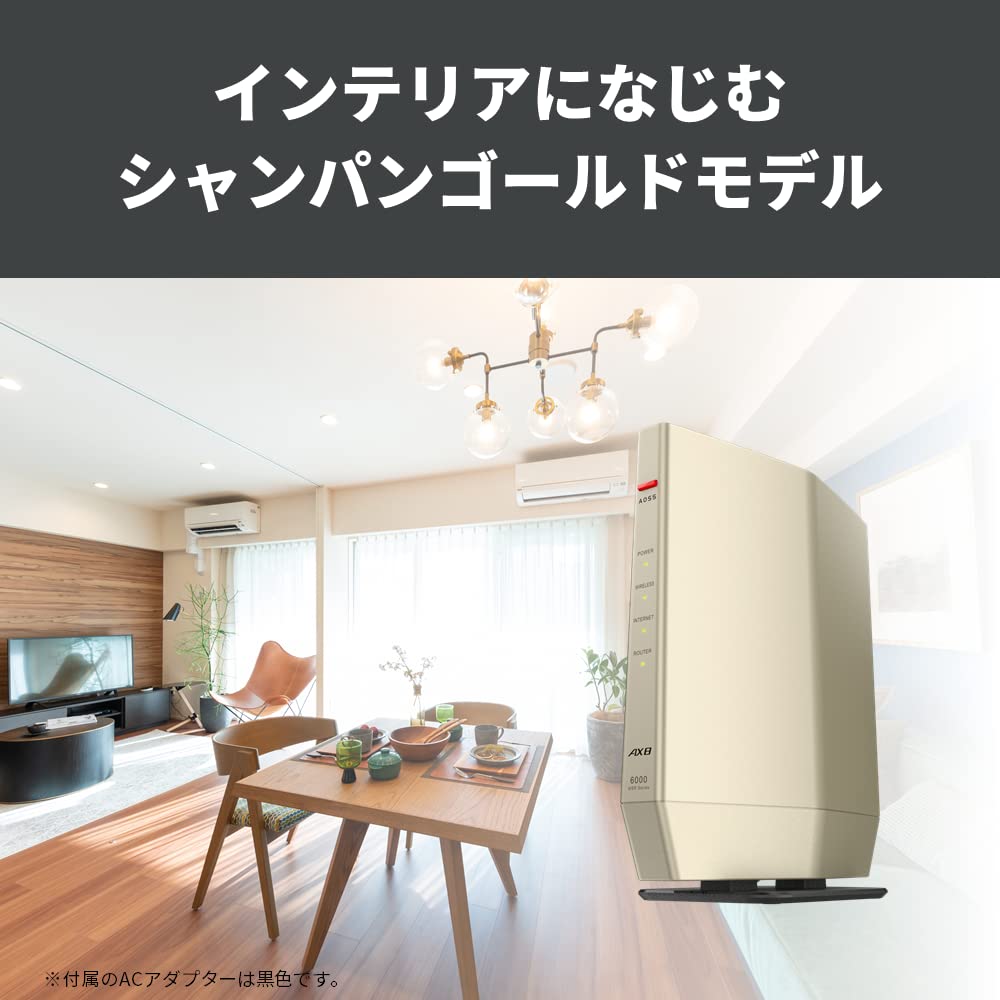 Buffalo 6 11ax AX6000 Wireless Japanese Compatible with iPhone iPhone SE Nintendo and Smart Moving Eco Wi-Fi LAN, 4803+1147Mbps, Manufacturer, 15/14,