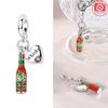 Yellow Bottle Heart Red Wine Pendant Bead Component Collection Authentic Original Copper Metal Bead Components Compatible With Bracelet High Quality