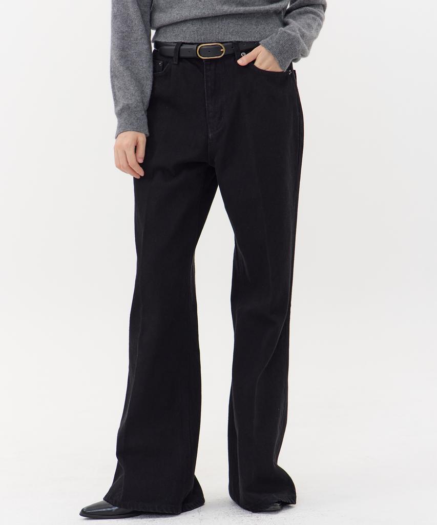 Kkomma Cmj13 Black Wide Straight Pants