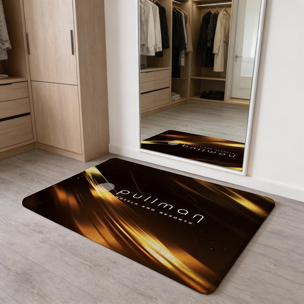 

Fashion p-Pullman H-Hotel Floor Mat Flannel Door Mat Non-Slip Absorbent Washable Indoor Home Rug 40x60cm