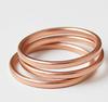 Set of 3 Pure Copper Stacking Rings, Minimalist Smooth Thin Band Jewelry, Simple Everyday Wear