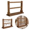 Wooden Jewelry Display Stand with Hook Household Bracelet Storage Rack Multi-Layer Necklace Wood Holder for Closet Dresser