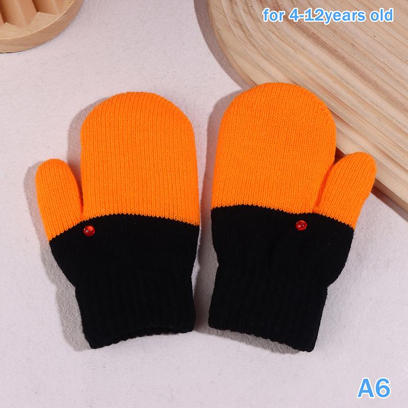 1Pair Cute Funny Goose Knitted Gloves For Women Winter Fleece-Lined Thickened Double-Layer Warm Coldproof Gloves