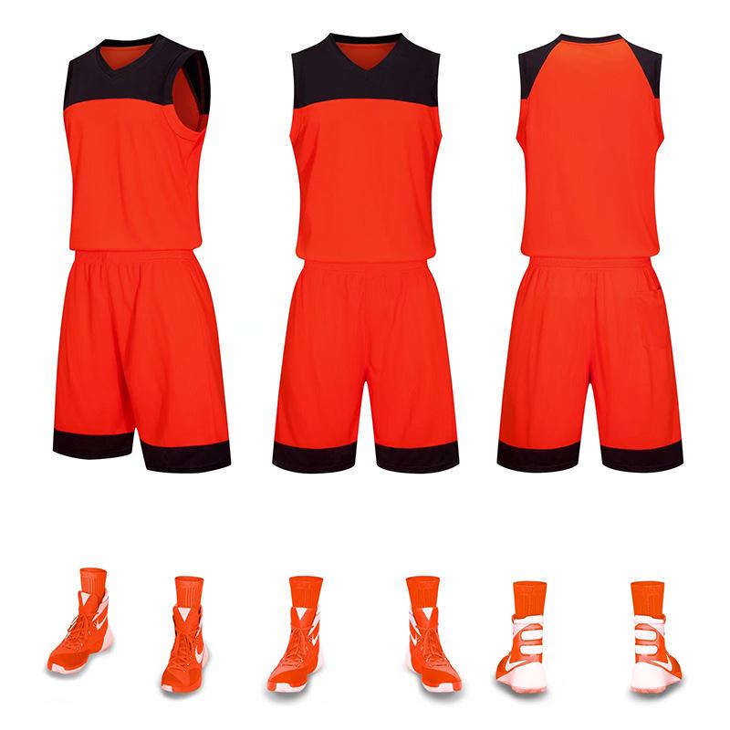 Men's Reversible Basketball Uniform Set - Printed Team Jersey & Shorts