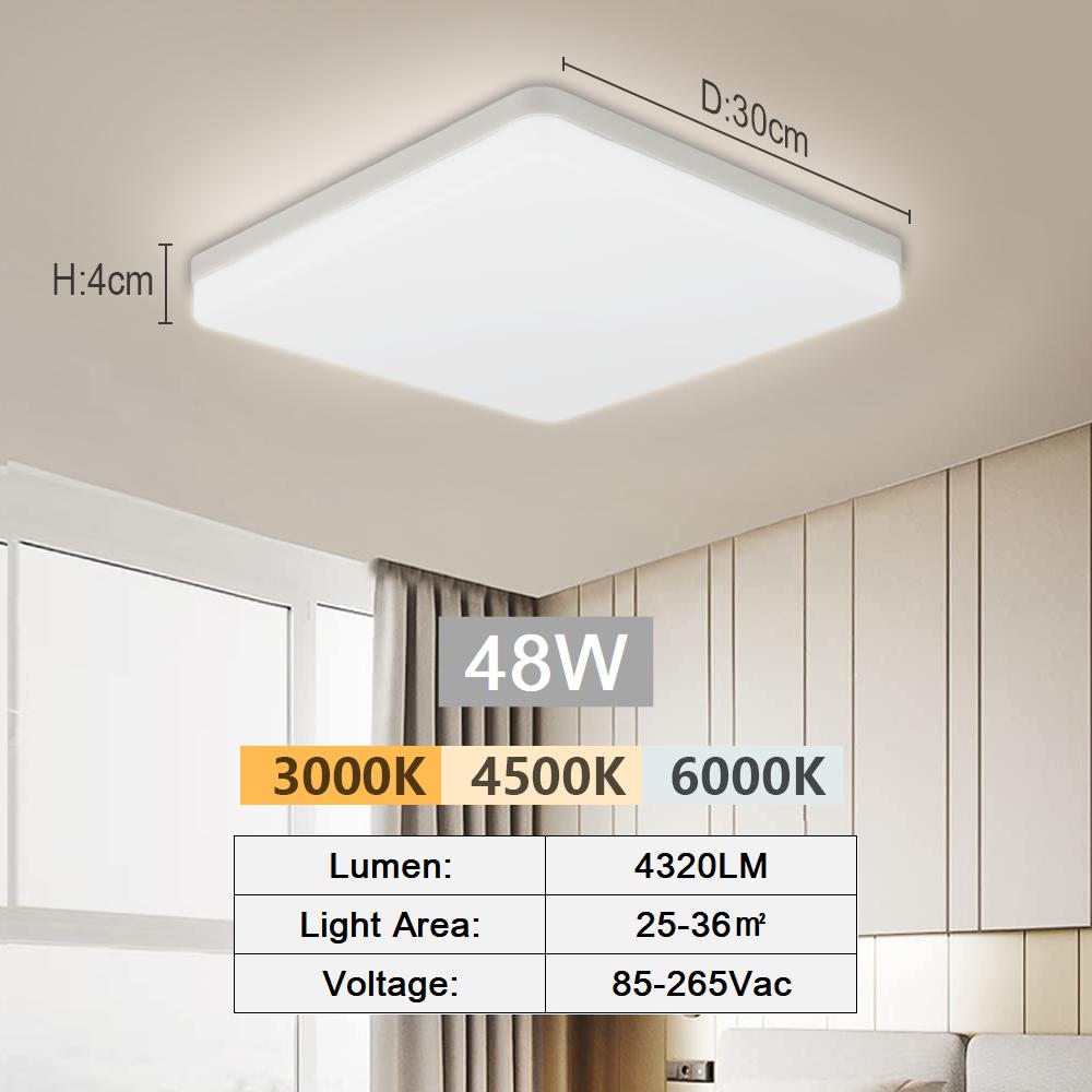 New 0.9inch Ultrathin Led Ceiling Light 20inch Large Ceiling Lamp Smart APP Brightness Dimmable For Living Room Bedroom Lighting