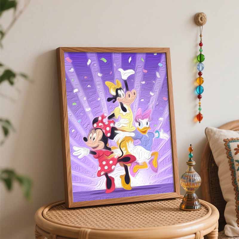 Disney Digital Oil Painting Minnie Mouse Clarabelle Cow Daisy Duck Art Handmade Diy Gift Home Decoration