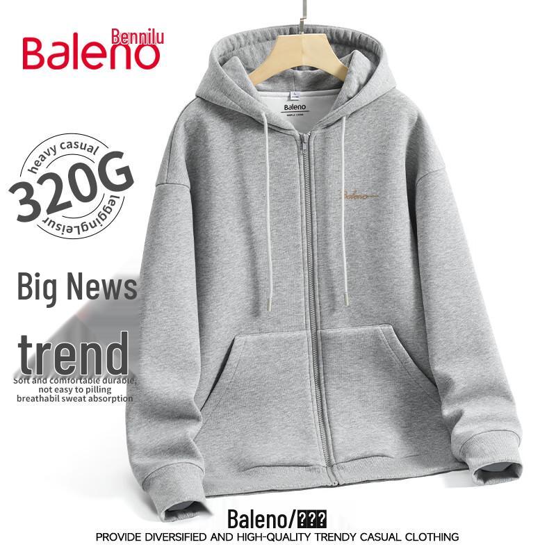 

Baleno Men s Casual Hooded Zip-Up Jacket 3XL