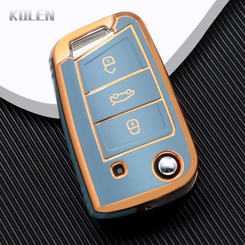 Tpu Car Key Case Cover Shell Fob For Vw Volkswagen Golf 7 Mk7 Tiguan Mk2 For Seat Ateca Leon Fr 2 Ibiza Skoda Octavia A7 Keyless