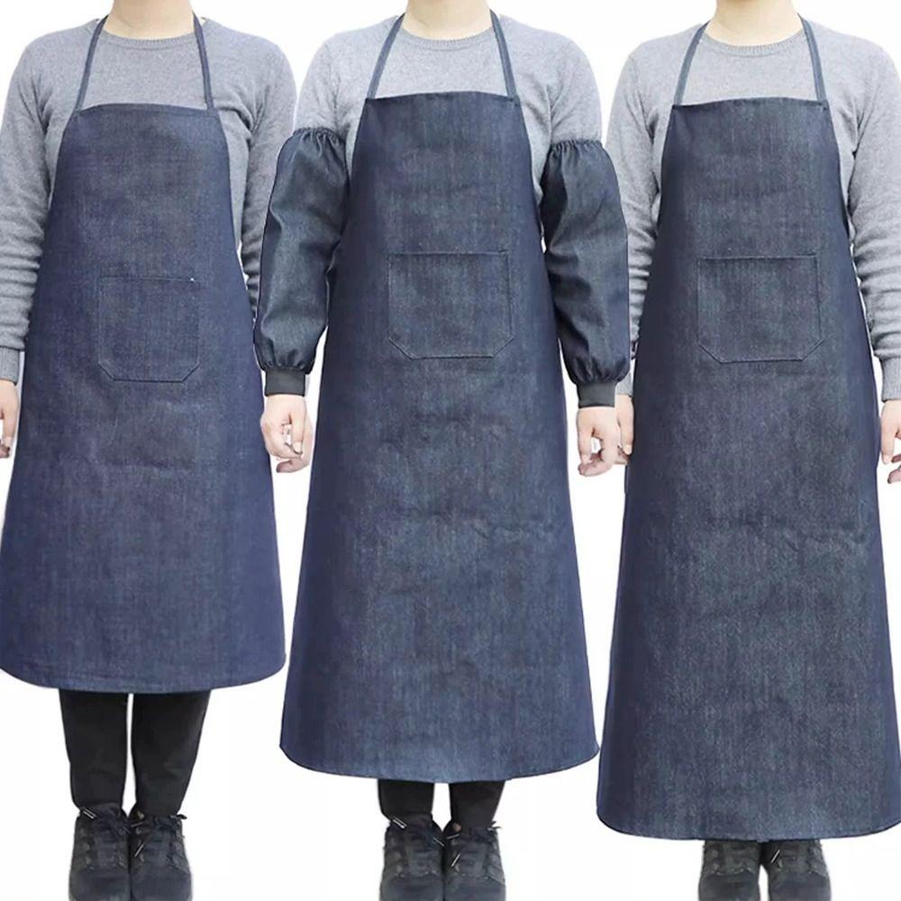 Fashion Unisex Cowboy Apron Wear-resistant Thickened Work Apron With 1 Pockets Catering Chef Apron