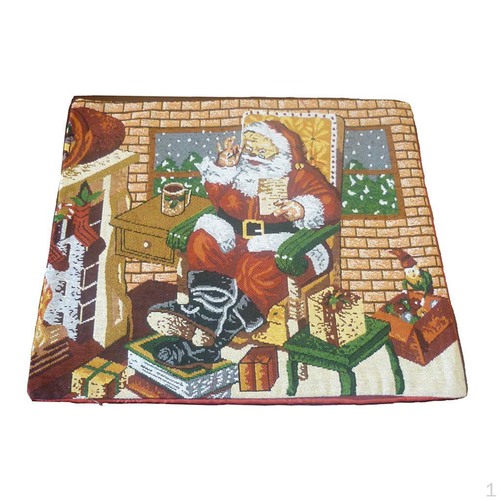 Christmas Pillow Covers Throw Case Daily Decorations Sofa Cushion Santa on Chair 860₽