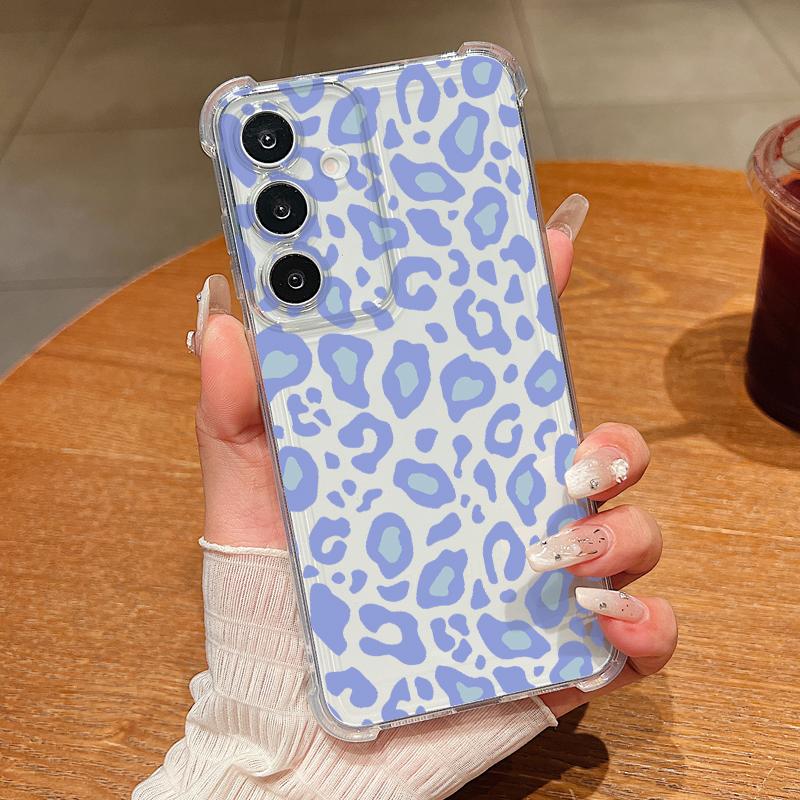 Leopard Print Patterned Phone Case For Samsung Galaxy S26 S25 S24 S23 Ultra S22 Plus S21 S24 S25 FE Clear Shockproof Soft Cover