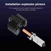 Upgraded Version 3D Printer Hotend Kit Carbon Combo 3D Printing Part for Bambu Lab X1C/X1E