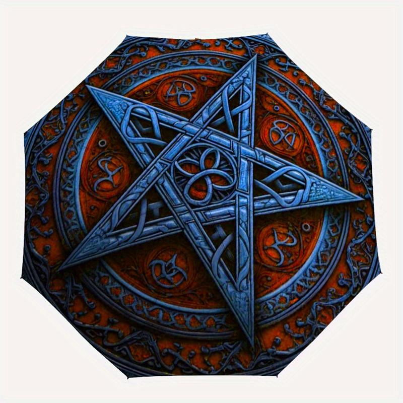 Enchanted Pentagram Wall Decor: Mystical Art for Your SpaceUmbrella, Portable 3-Fold Umbrella for Men & Women,Christmas Gift ES188