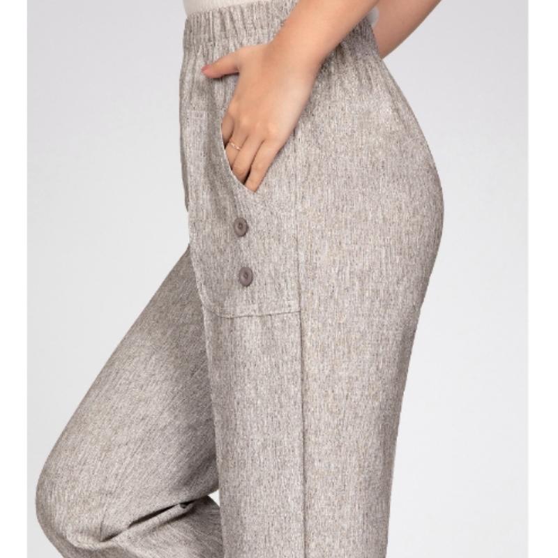 Damen Frühling und Frühling Baumwolle Leinen Casual Bequeme Hosen Mode Weiß Beige Damen Lose und Gerade Hosen