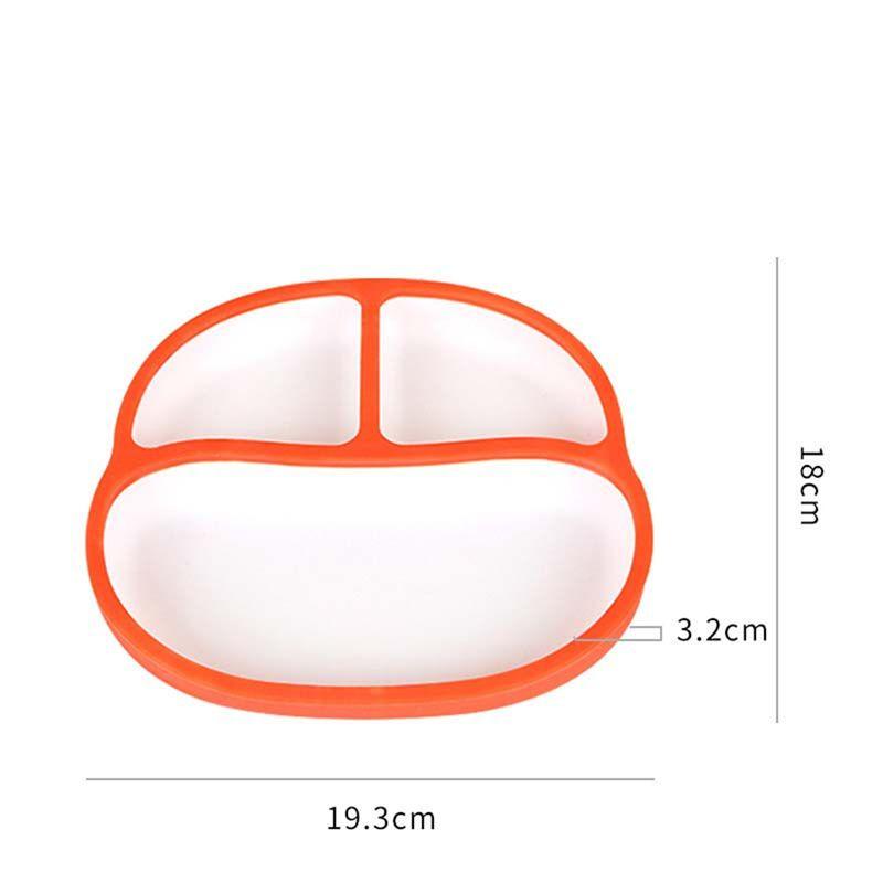 Food-Grade Two-Color Silicone Suction Cup Bowl Special Bowl Forbaby Food Suction Cup Tableware Orange