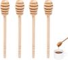 Wooden Honey Mixing Stirrer, 4Pcs 6.3 Inch Honey Dipper Sticks Honey Spoon