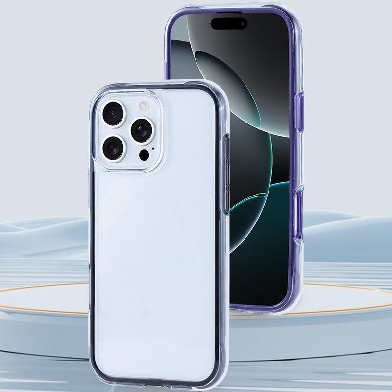 Acrylic Apple 12 mobile phone case iPhone14Promax transparent protective case 15 anti-drop 16 simple anti-yellowing