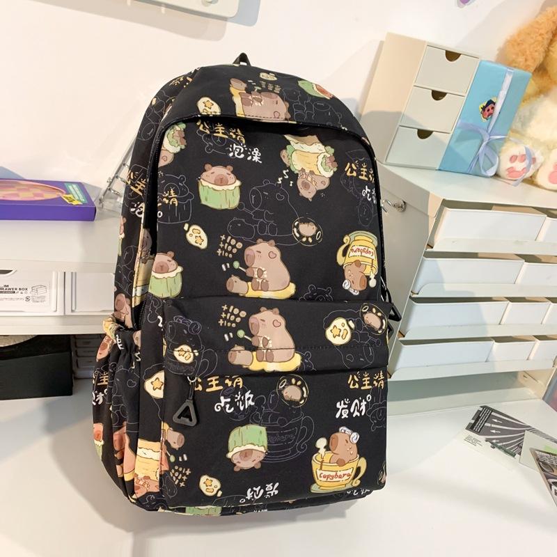 

High-value schoolbag for female primary school students, cute cartoon backpack for junior high school students, large-capacity lightweight backpack