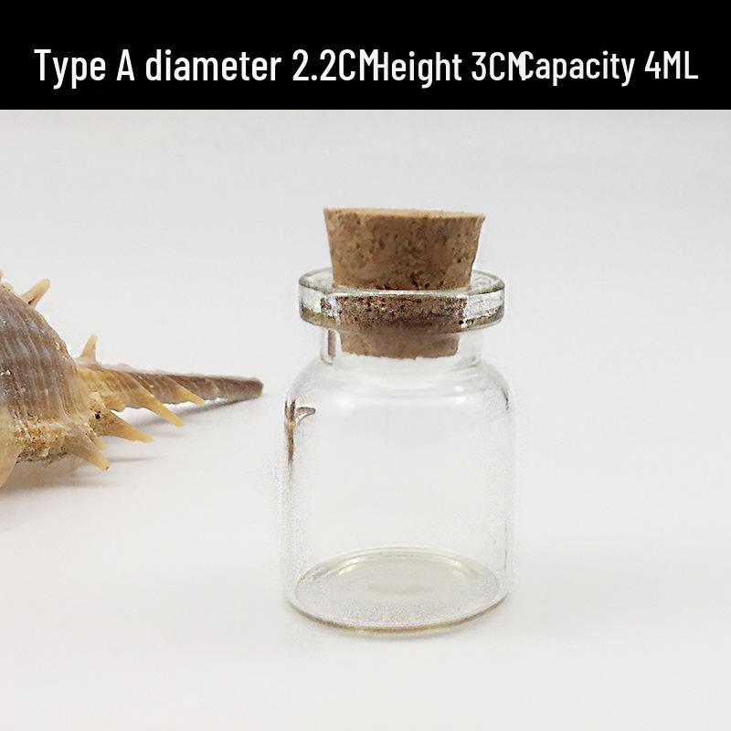 10ML Small Transparent Glass Vials with Cork for Samples and Wishing Bottles