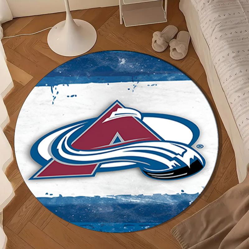 Avalanche Team Spirit Round Rug for Livingroom,Bedroom, Palyroom, Chair Rug, Area Rug, Circle Carpet, Large Size Decor Fan Christmas Gift