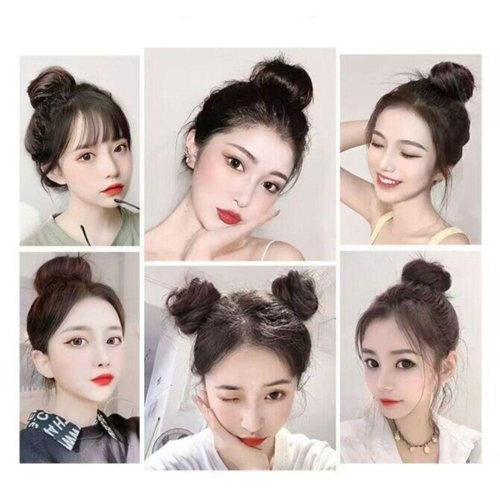 Scrunchie Fake Hair Bun Bird Nest Shaped Ponytail Hair Rings Clips Updo Hair Piece  Women