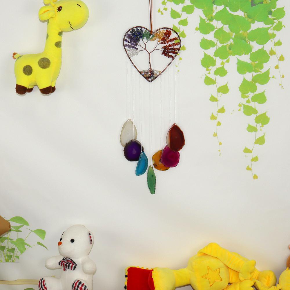 Handmade Nordic Dreamcatcher Crystal Wind Chime Room Decor - Tree of Life Design T136