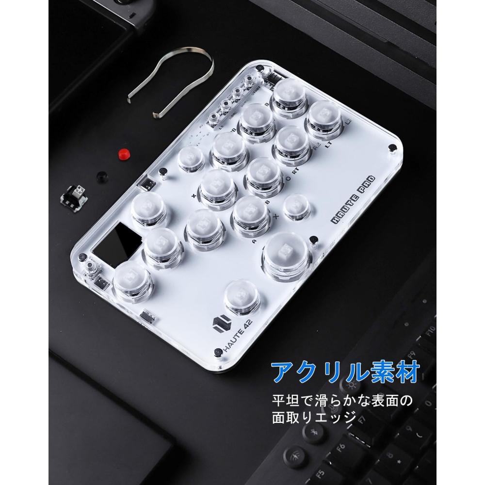 Controlador de Arcade sem alavanca Fighting Stick Mini Tipo Arcade Joystick para PCSwitchPS4 PS3 Akekon RGB Light Mini Tipo Alta Precisão Alta Resposta Fino