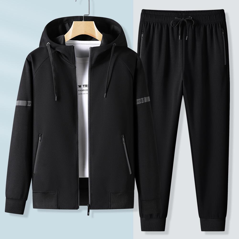 Unisex Men's Autumn Cotton Sports Suit: Casual Jacket & Jogging Fitness Set