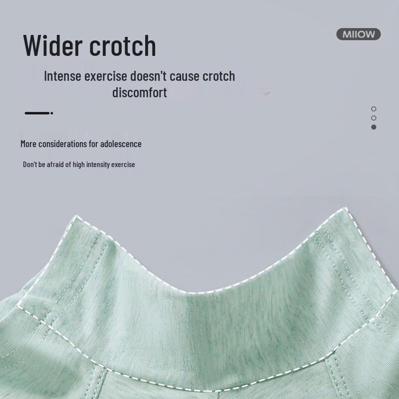 MaoRen Teen Boys' Pure Cotton Antibacterial Boxer Briefs