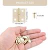 50pcs Miniature Gold Hinges Gold Jewellery Box Hinges with 200pcs Screws Simple Installation for Woodworking Projects