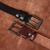 3.8Cm Wide Washed Retro Belt Men'S Genuine Leather First Layer Cowhide Pin Buckle Simple Casual Jeans Belt Men'S