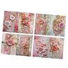 8 Blatt A5 Blumen Papier Scrapbook Papier Briefpapier Dekoratives Papier für Bastelarbeiten Scrapbooking Album Dekoration