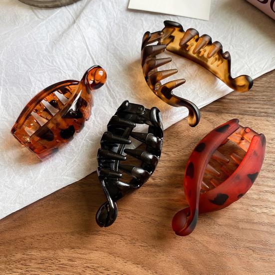 Hairpin Curved Banana Shape Twist Clip Stable Claw Grip Non-Slip Resin Hair