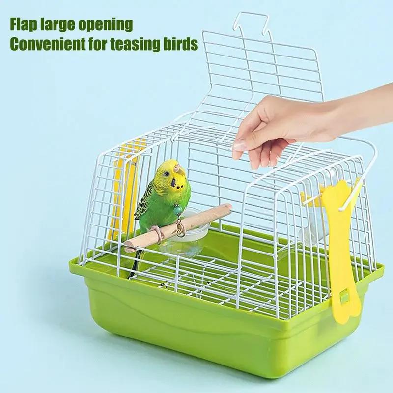Bird Transport Cage Portable Small Bird Cage Carrier Cage Lovebirds Medium Parrots Parakeets And Cockatiels Travel Carrier