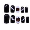 European And American Nail Art Halloween New Dark Babes Bat Pumpkin Medium Long Wearing Nail Pads