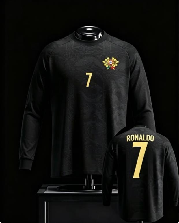 2026 New Portugal Round Neck Long Sleeved Football Jersey, Breathable, Quick Drying, Fashionable and Versatile Digital Jersey