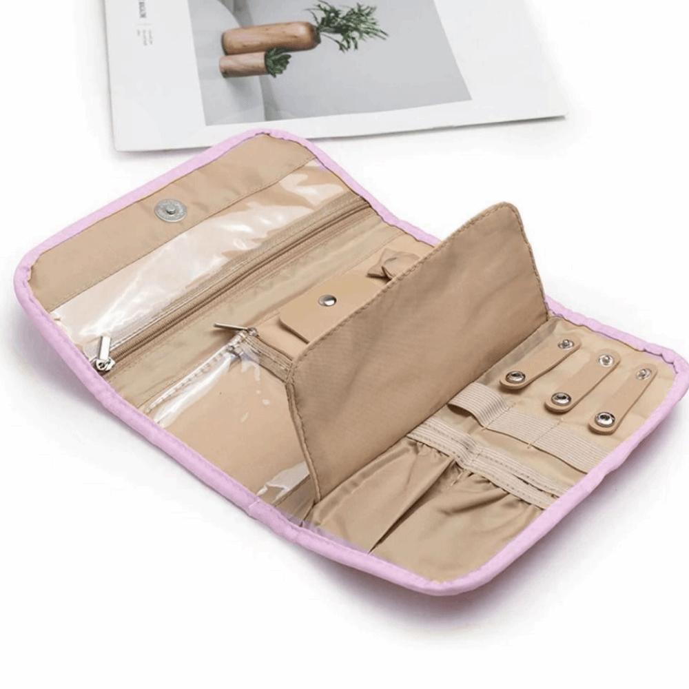 Portable Foldable Jewelry Organizer Soft Necklaces Storage Pouch  Jewelry Storage