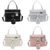 Woven Single Texture Shoulder Crossbody Bag Solid Color Handbag Women Fashion