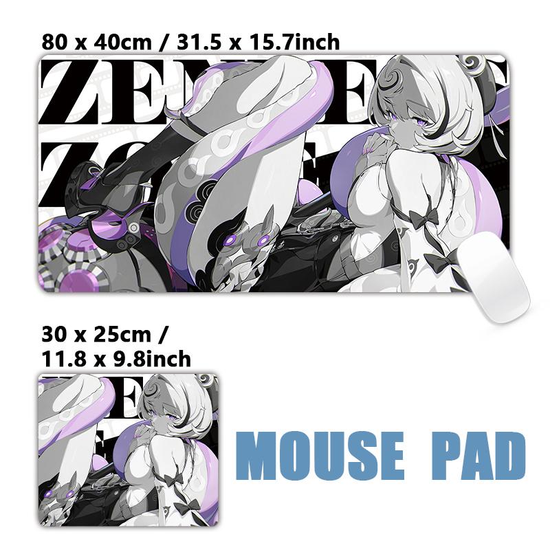 Anime Zzz Mouse Pad 900x400mm Large NonSlip Gaming Desk Mat Laptop Keyboard Tray Office Zenless Zone Zero Black