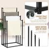 Floor-Standing Metal Towel Rack with No-Drill Multi-Layer Storage for Bathroom, Bedroom, or Balcony