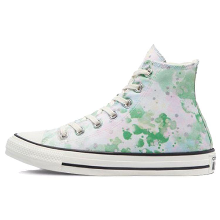 Converse Chuck Taylor All Star Daily Colorful High Top Canvas Shoes Women Sneakers White Green 570765C
