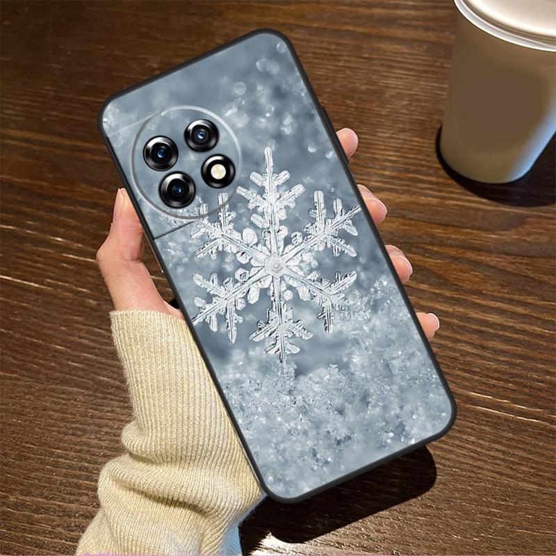 Snow Snowflake Winter Case For OnePlus 13T 10T 8T 10R 13R 15 R 13 12 11 9 10 Pro Nord CE 5 2 3 4 Lite N20 N30 Cover