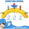 Baby Pool Float with Canopy UPF50+ Sun Protection, 6-24 Months Inflatable Infant Swimming Ring, Bath Floatie, Swimming Pool Accessories, and Toy Play
