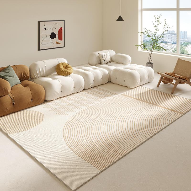 Simple Geometric Ins Line Wind Carpet Living Room Bed In Front of the Large Carpet Easy To Take Care of Non-slip Soft Rug