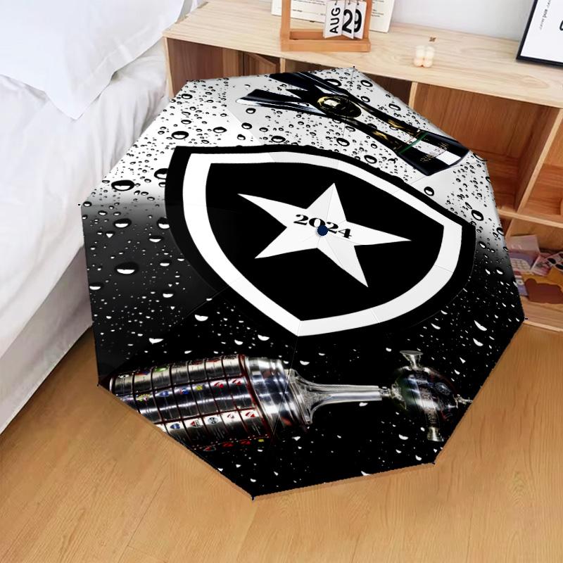 1PC Botafogo de Futebol e Regatas Printed Umbrella Folding umbrella, automatic umbrella 8-Frame for Travel, camping Fan gifts Christmas Gifts