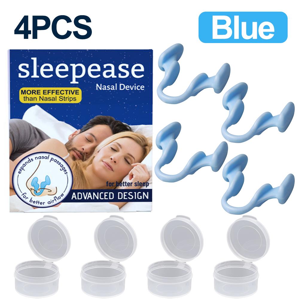 1~4Pcs Silicone Nose Clip Anti Snoring Nasal Dilator Stop Snore Aid Easy Breathe Improve Sleeping Rhinitis