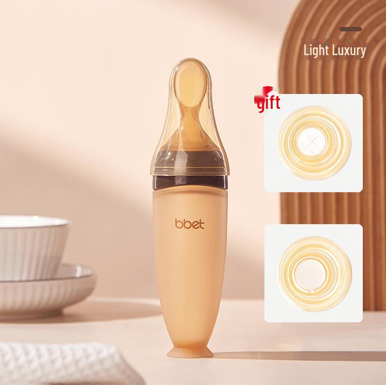 Silikonowa butelka do karmienia dziecka z miękką łyżeczką do karmienia kaszką