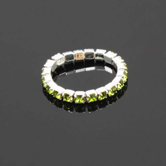 12 Pcs/Pack Elastic Rhinestone Decor Toe Rings Mixed Color Feet Jewelry Charms