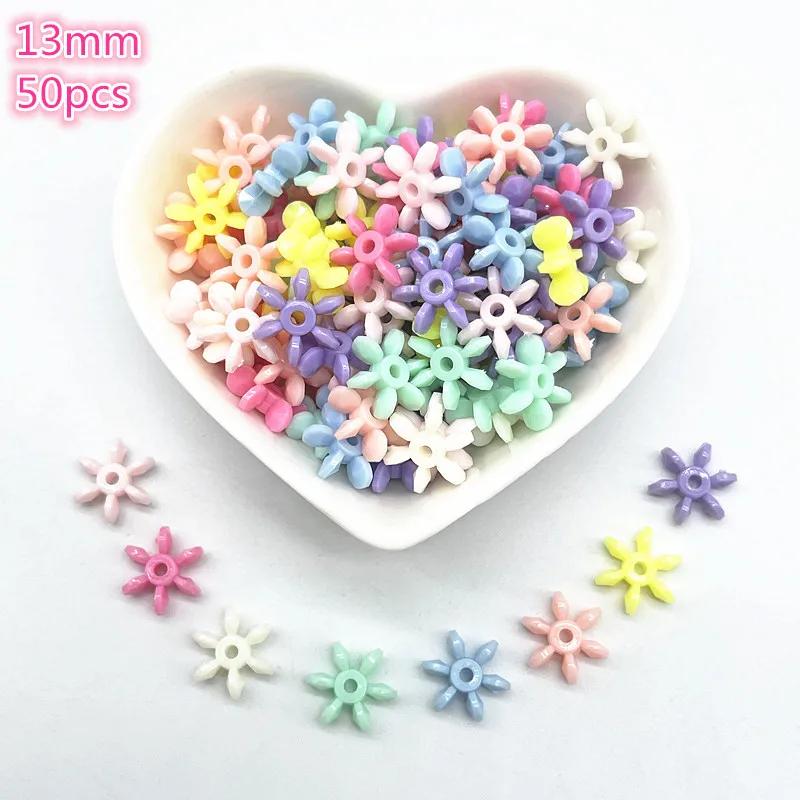 All Kinds of Shape Colourful Acrylic Loose Spacer Beads for Jewelry Making DIY Beaded Material Early Education Accessories